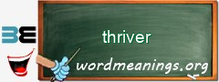 WordMeaning blackboard for thriver